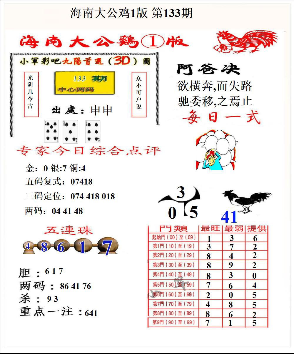 海南大公鸡1版