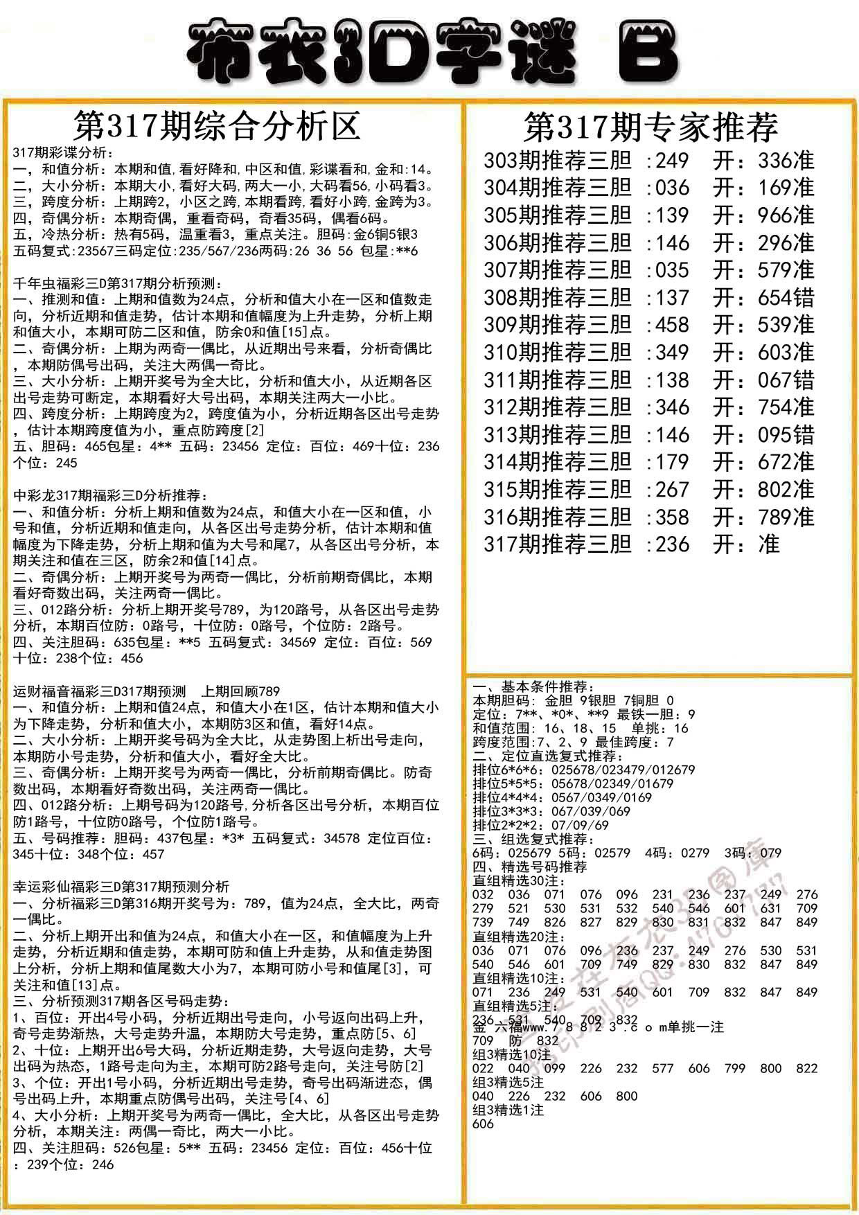 布衣3D字谜B版